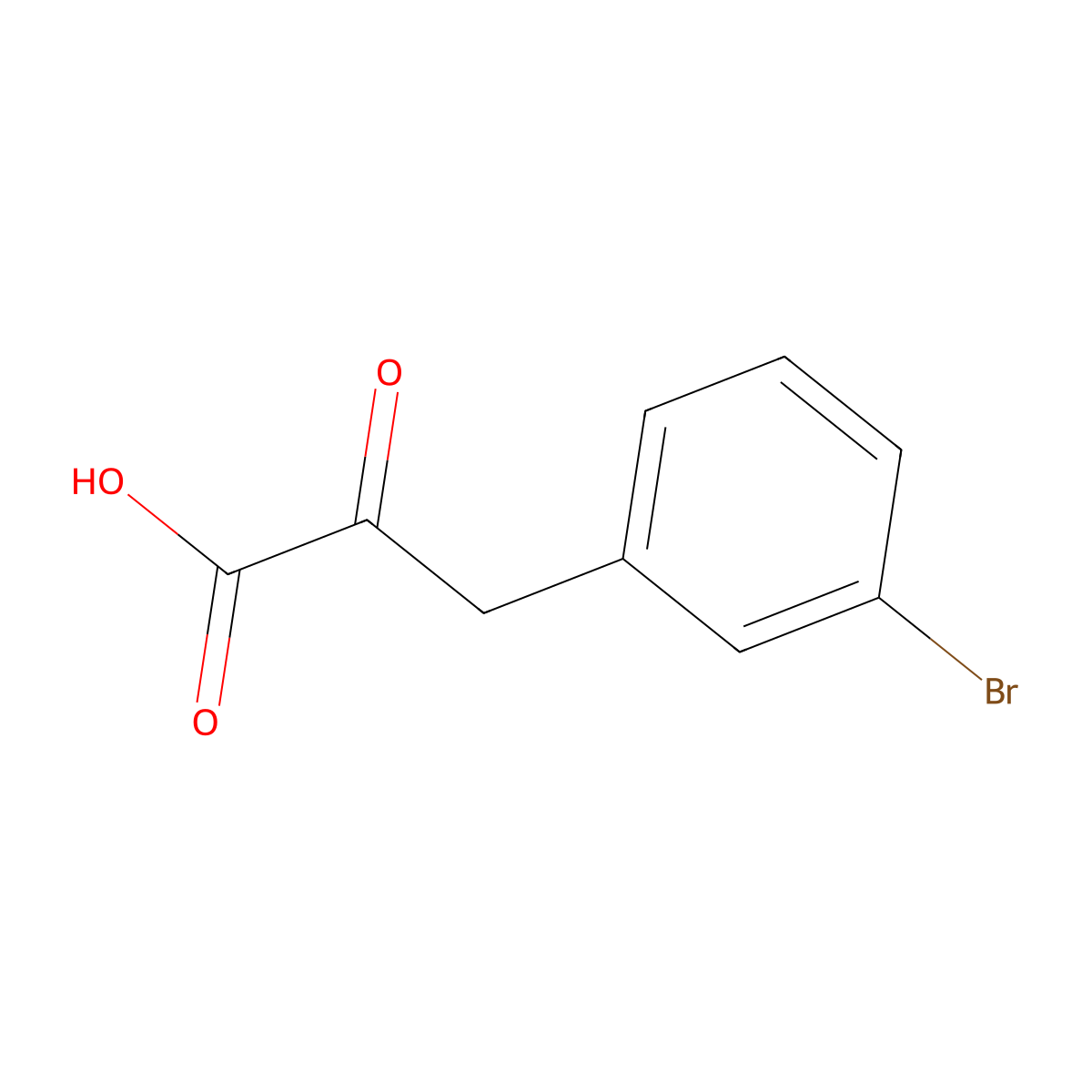 3-(3-Bromophenyl)-2-oxopropanoic acid molecular structure, CAS 207910-90-5