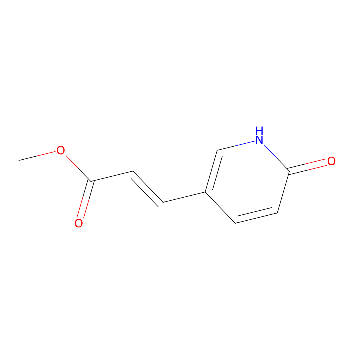 methyl (2E)-3-(6-hydroxypyridin-3-yl)prop-2-enoate molecular structure, CAS 2079128-27-9