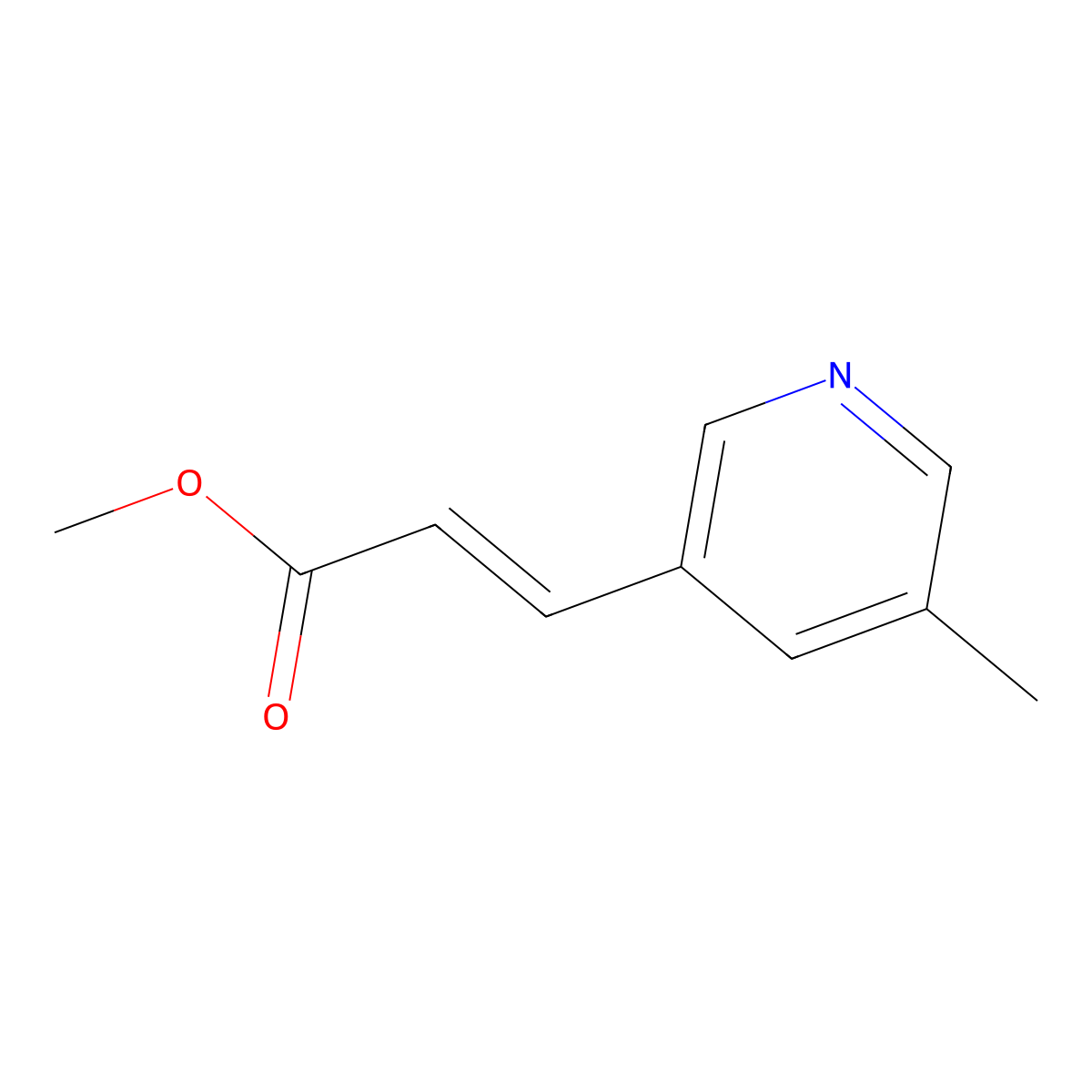 methyl (2E)-3-(5-methylpyridin-3-yl)prop-2-enoate molecular structure, CAS 2079128-29-1