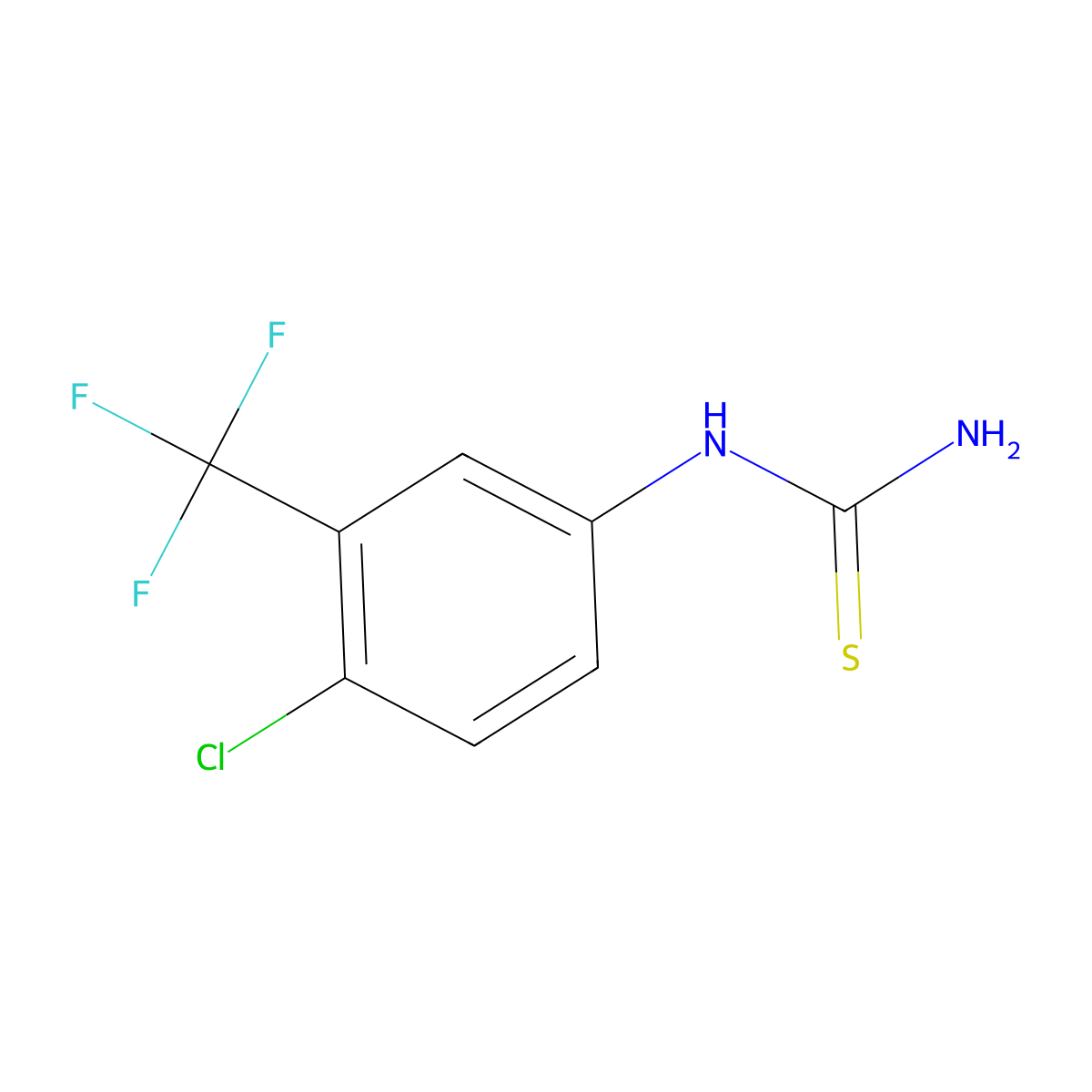1-(4-Chloro-3-(trifluoromethyl)phenyl)thiourea molecular structure, CAS 207919-03-7