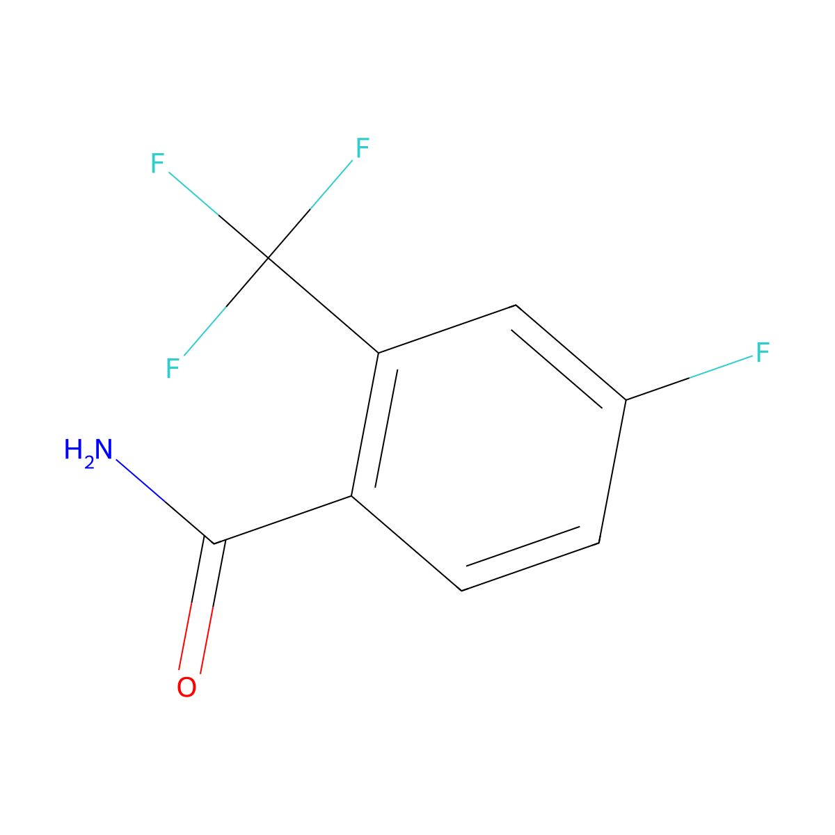 4-Fluoro-2-(trifluoromethyl)benzamide molecular structure, CAS 207919-06-0