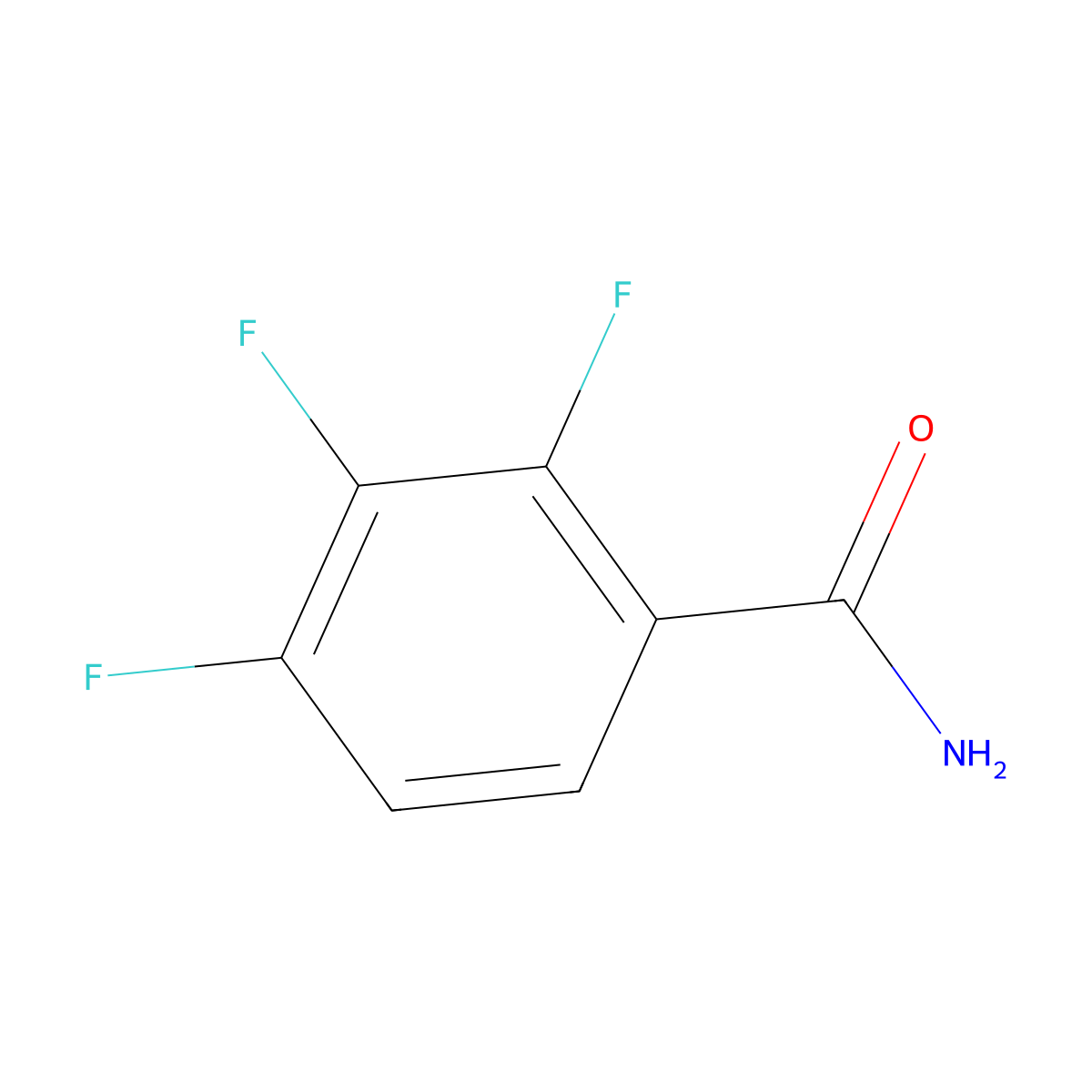 2,3,4-Trifluorobenzamide molecular structure, CAS 207919-09-3