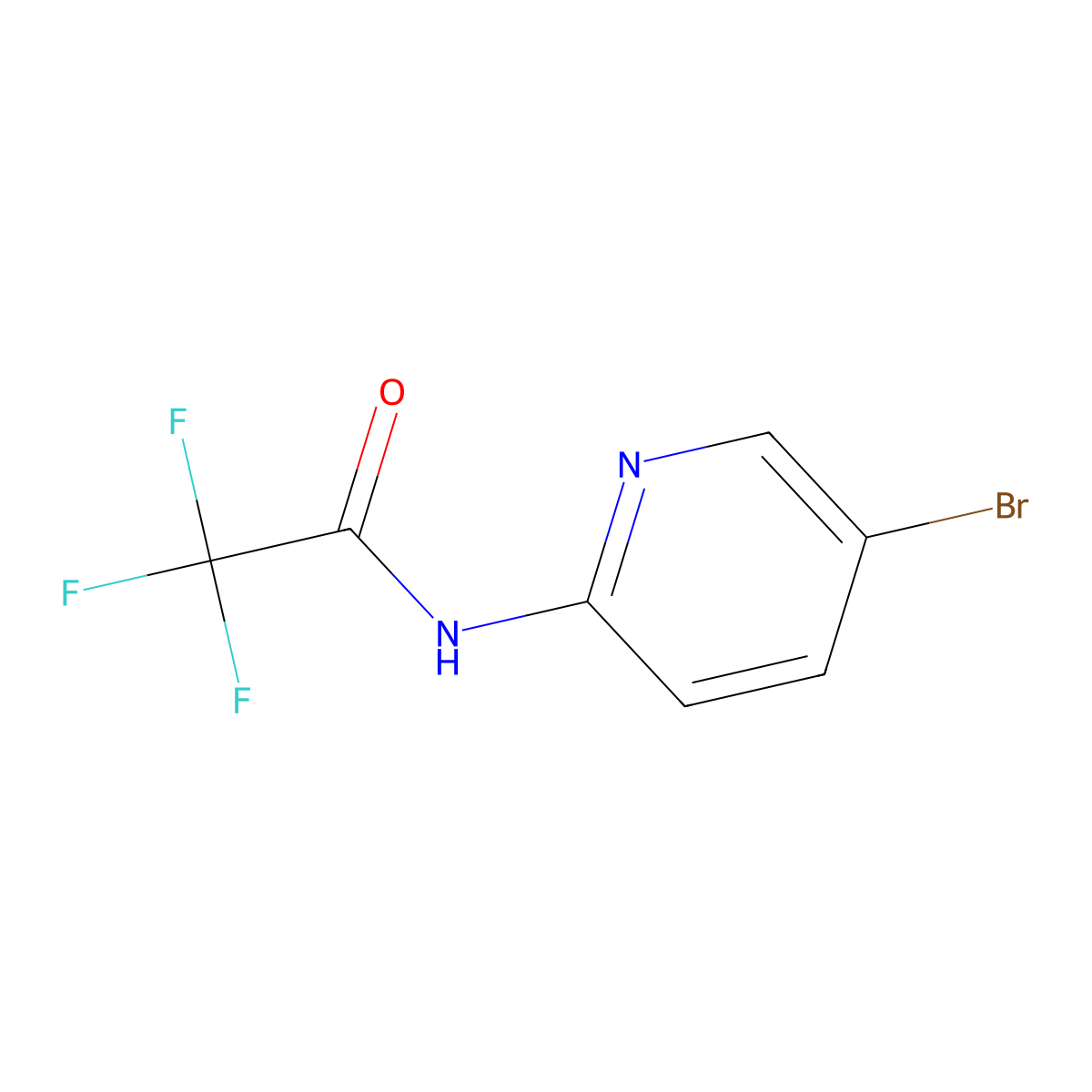 N-(5-bromopyridin-2-yl)-2,2,2-trifluoroacetamide molecular structure, CAS 207926-35-0