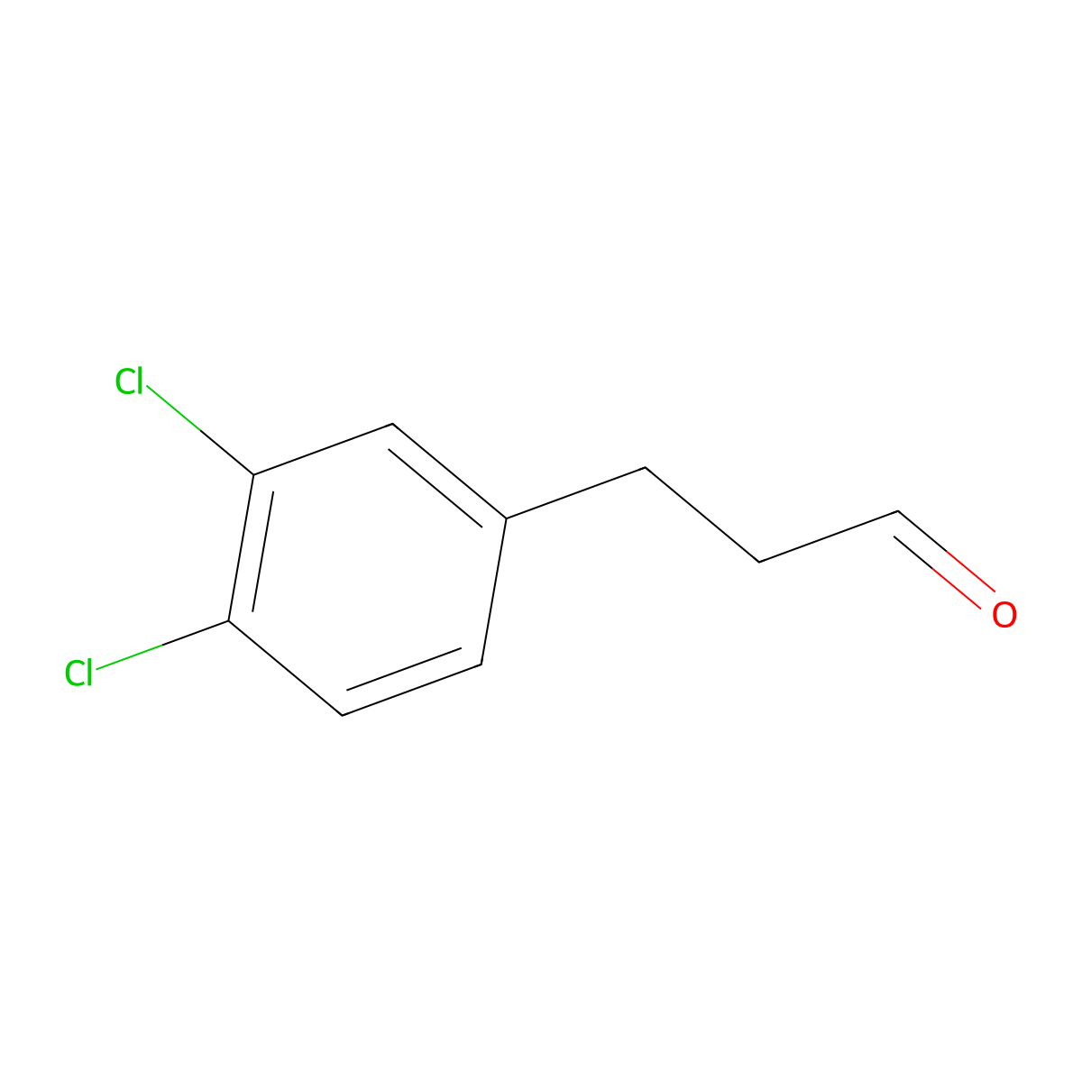 3-(3,4-Dichlorophenyl)propanal molecular structure, CAS 20795-47-5