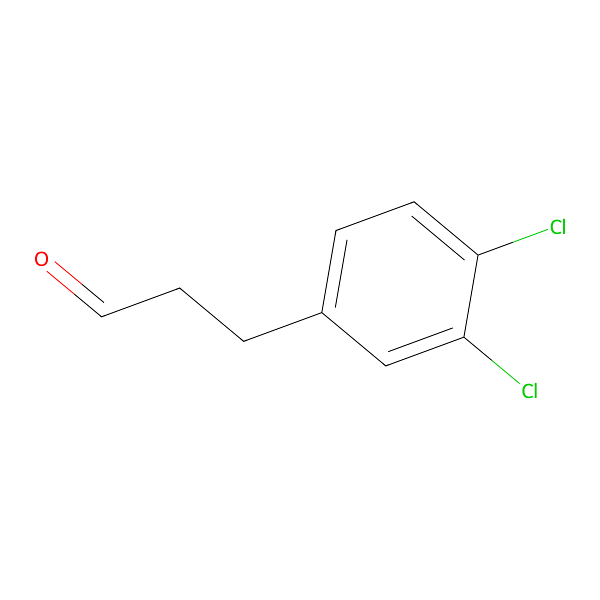 3-(3,4-Dichlorophenyl)propanal molecular structure, CAS 20795-47-5