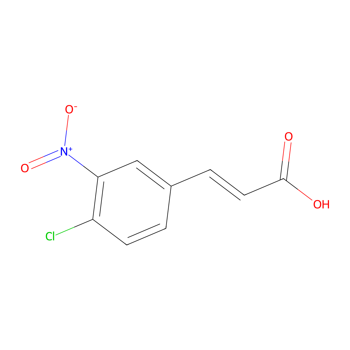4-Chloro-3-nitrocinnamic Acid molecular structure, CAS 20797-48-2