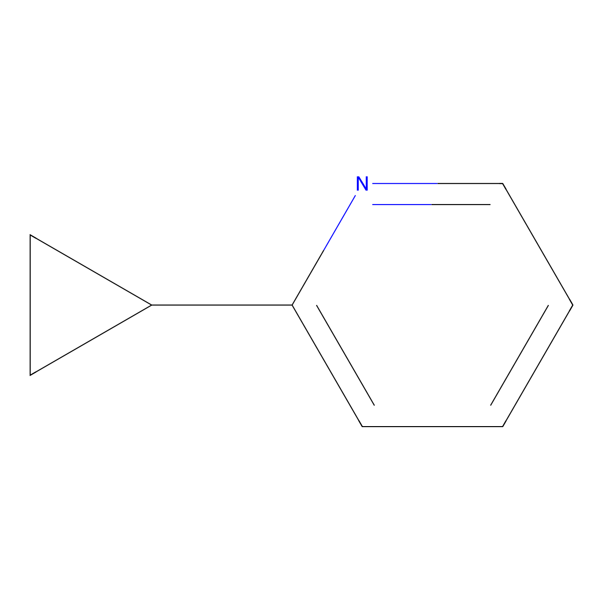 2-Cyclopropylpyridine molecular structure, CAS 20797-87-9