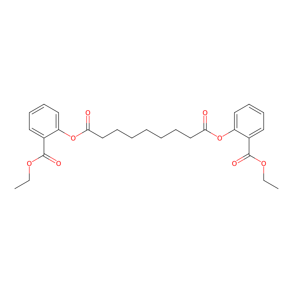 Azeloyl diethyl salicylate molecular structure, CAS 207972-39-2