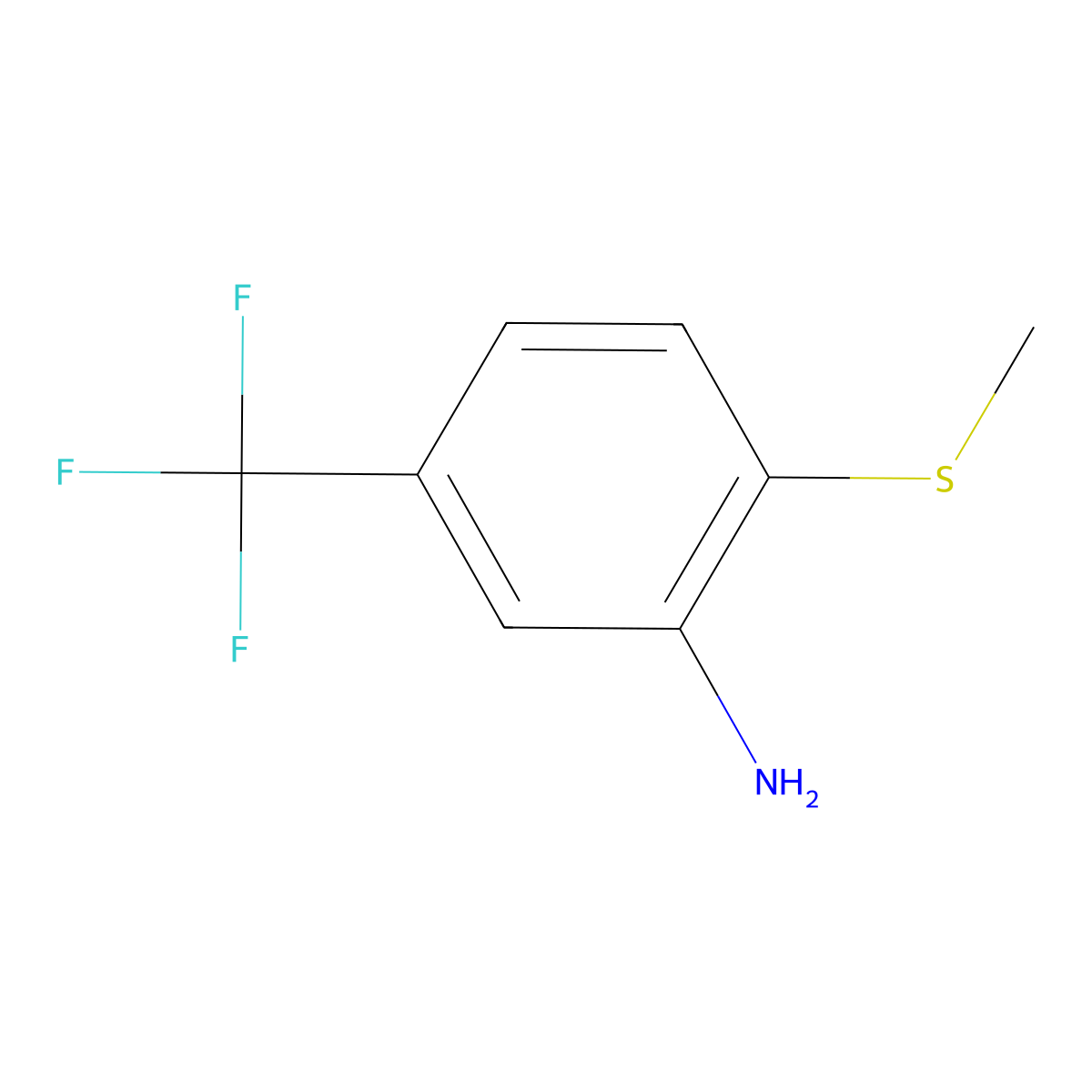3-Amino-4-(methylthio)benzotrifluoride molecular structure, CAS 207974-07-0