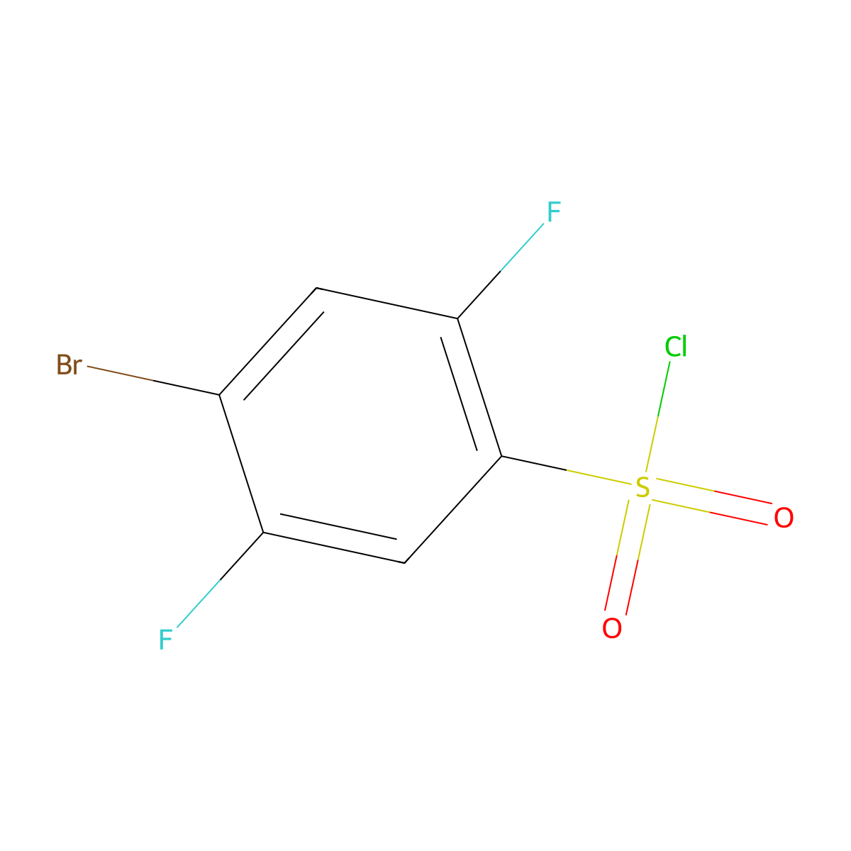 4-Bromo-2,5-difluorobenzenesulfonyl Chloride molecular structure, CAS 207974-14-9