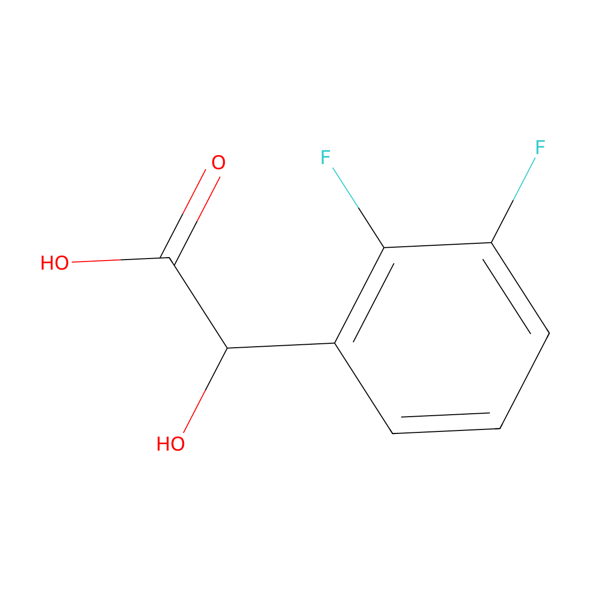 2,3-Difluoromandelic acid molecular structure, CAS 207974-19-4