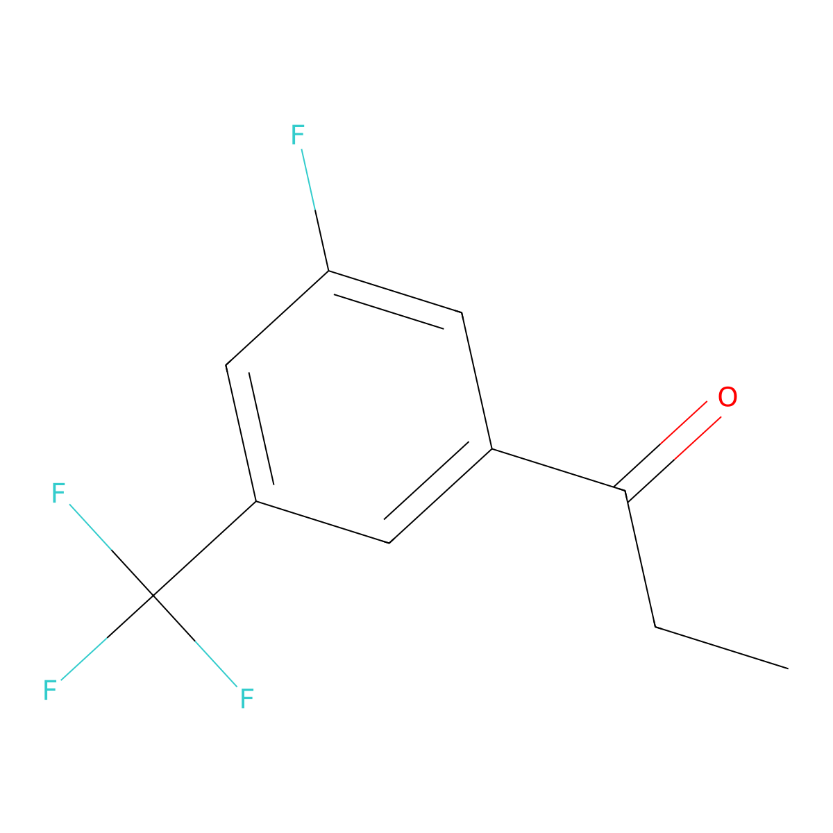 3'-Fluoro-5'-(trifluoromethyl)propiophenone molecular structure, CAS 207974-20-7