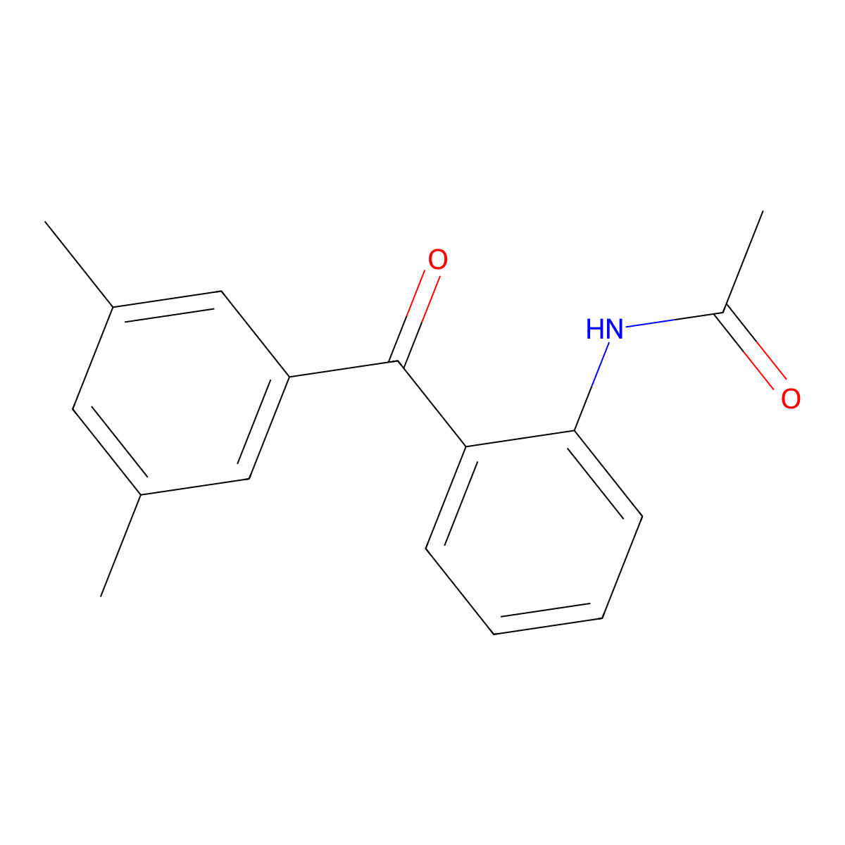 N-(2-(3,5-Dimethylbenzoyl)phenyl)acetamide molecular structure, CAS 207976-79-2