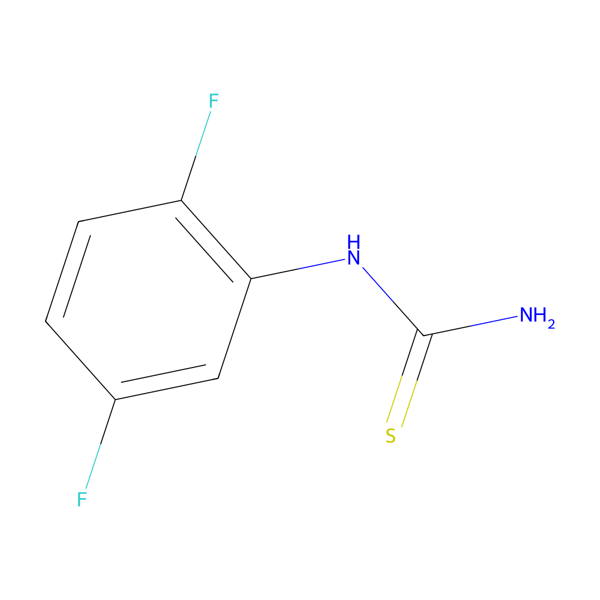 (2,5-Difluorophenyl)thiourea molecular structure, CAS 207981-44-0