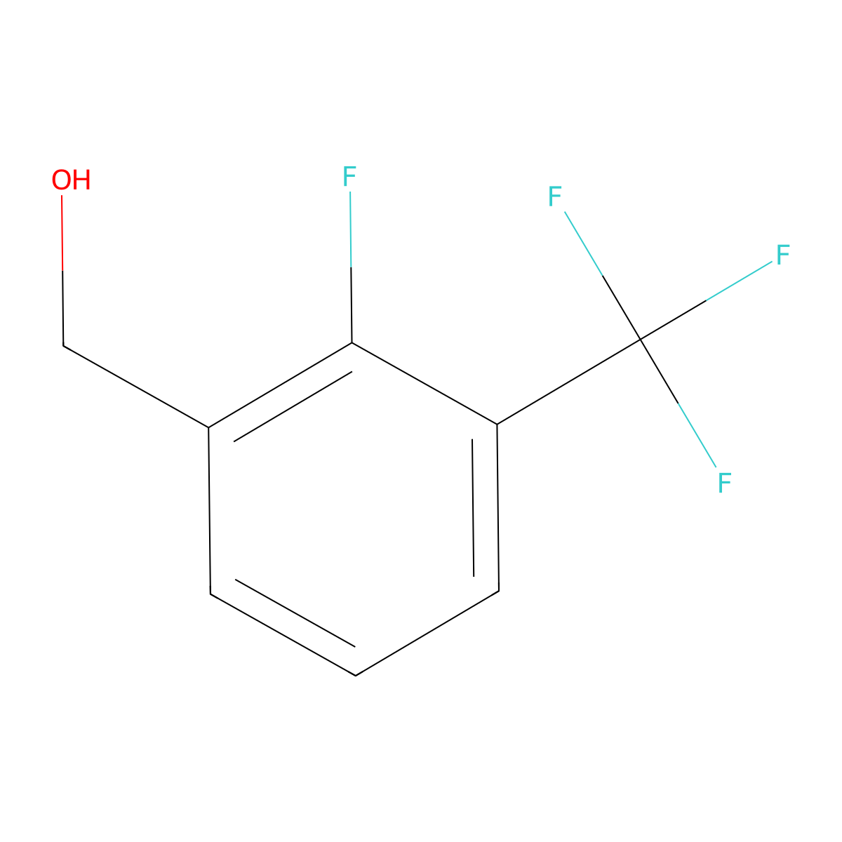 2-Fluoro-3-(trifluoromethyl)benzyl alcohol molecular structure, CAS 207981-45-1