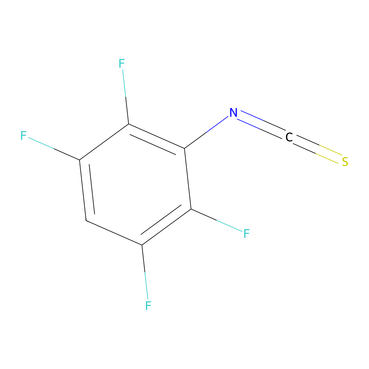 2,3,5,6-Tetrafluorophenyl isothiocyanate molecular structure, CAS 207981-49-5