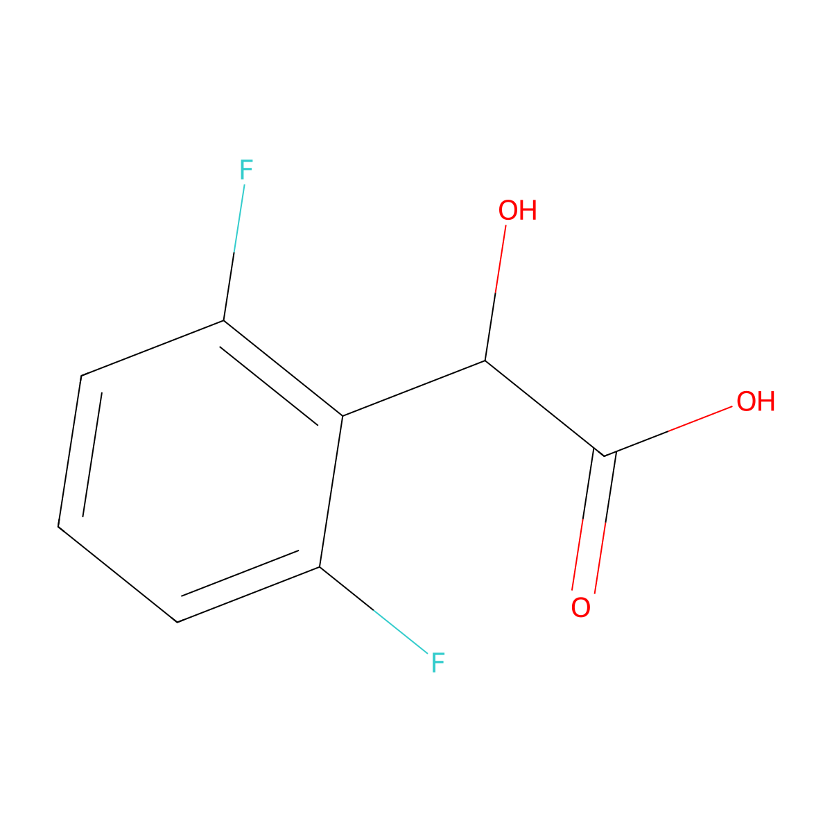 2,6-Difluoromandelic acid molecular structure, CAS 207981-50-8
