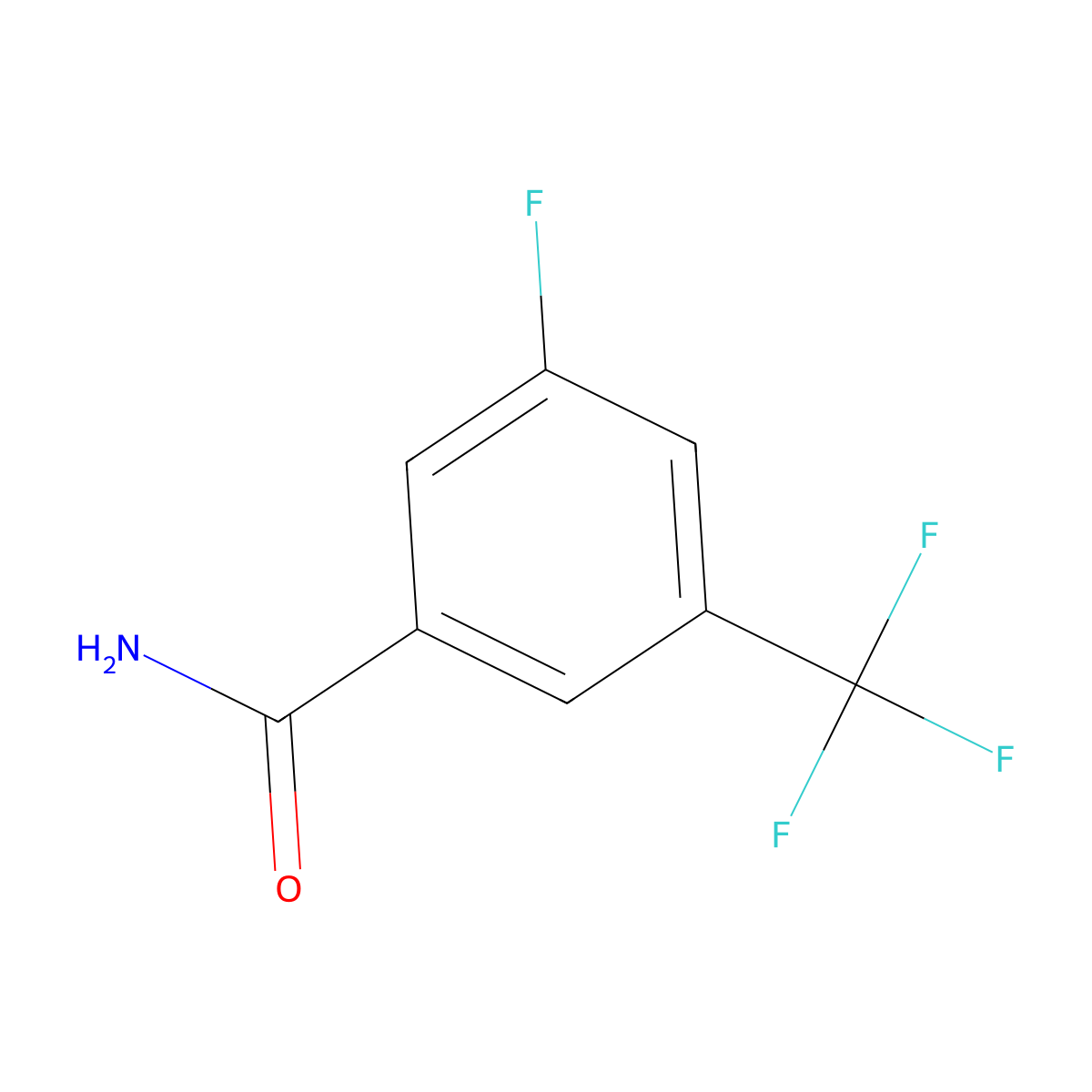 3-Fluoro-5-(trifluoromethyl)benzamide molecular structure, CAS 207986-20-7