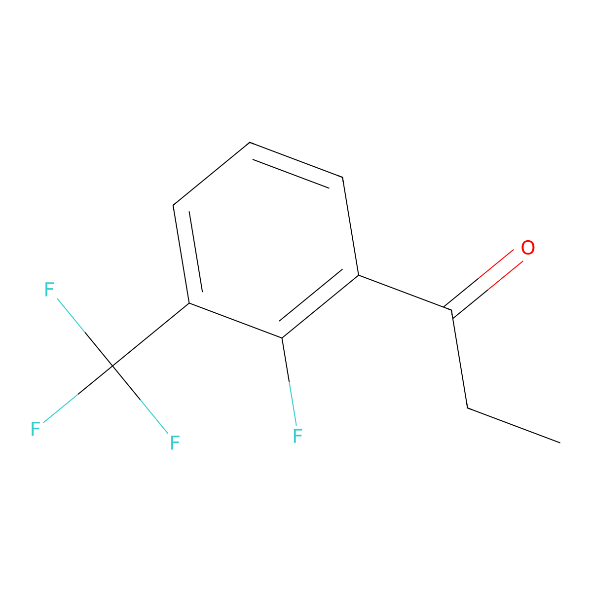2'-Fluoro-3'-(trifluoromethyl)propiophenone molecular structure, CAS 207986-23-0