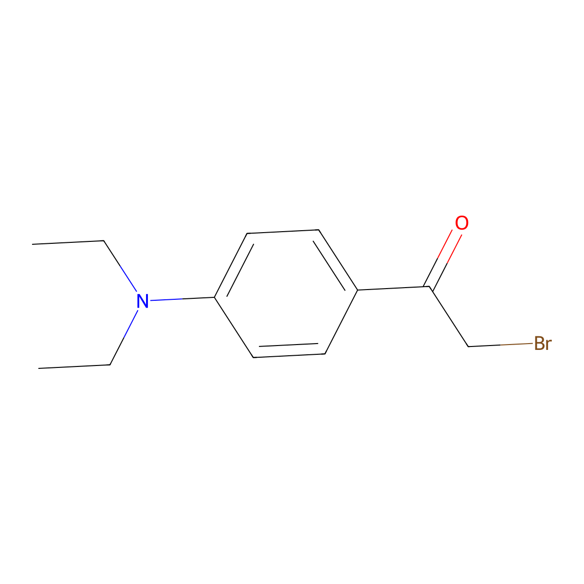 2-Bromo-1-[4-(diethylamino)phenyl]ethanone molecular structure, CAS 207986-25-2