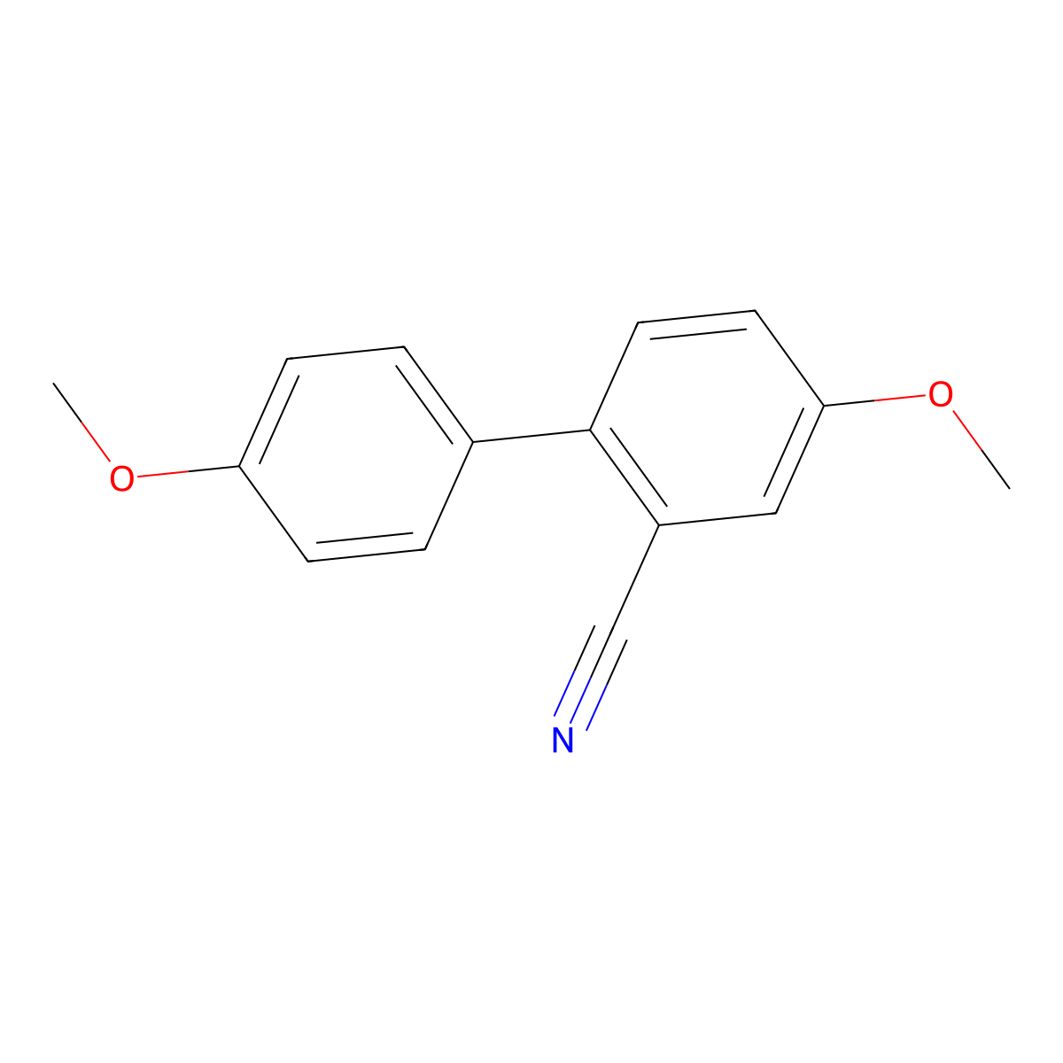 5-Methoxy-2-(4-methoxyphenyl)benzonitrile molecular structure, CAS 207986-27-4