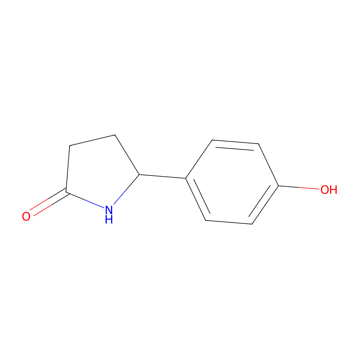 5-(4-Hydroxyphenyl)pyrrolidin-2-one molecular structure, CAS 207989-87-5