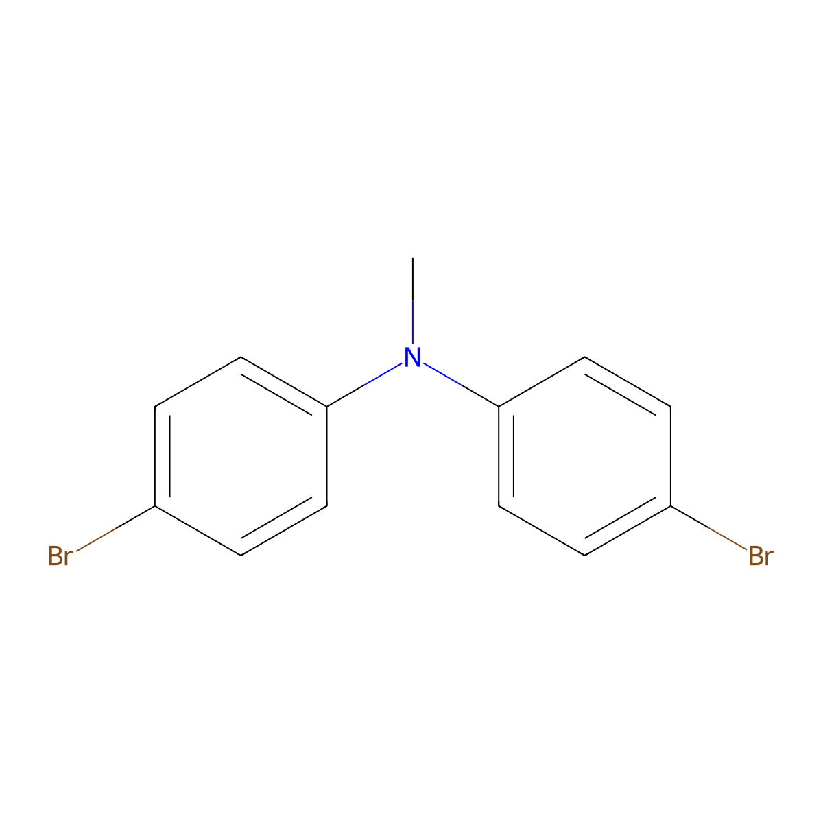 4-bromo-N-(4-bromophenyl)-N-methylaniline molecular structure, CAS 20799-61-5