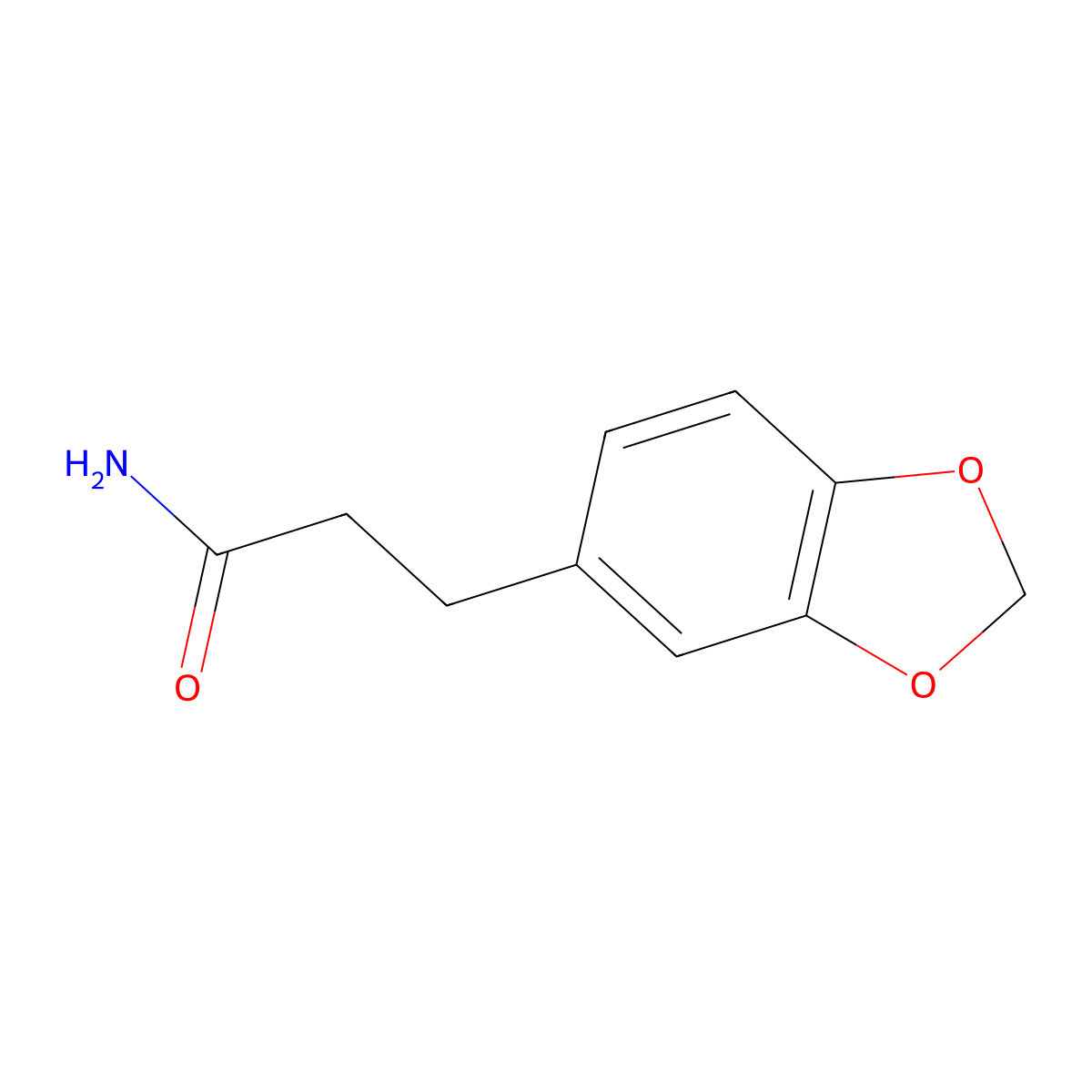 3-(1,3-Benzodioxol-5-yl)propanamide molecular structure, CAS 20799-84-2