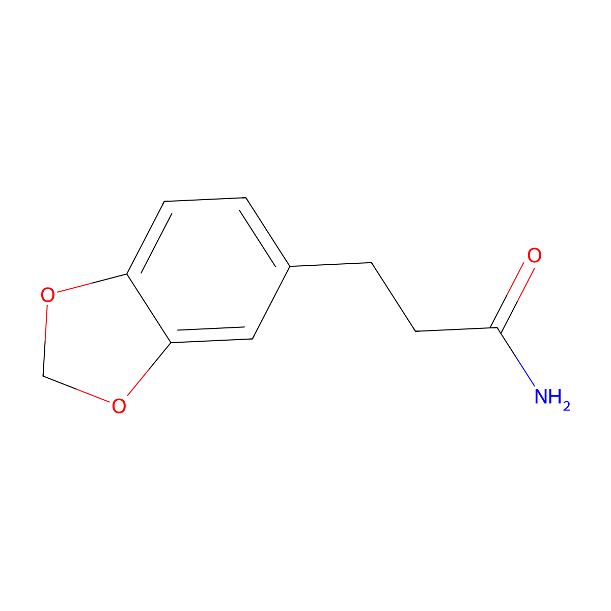 3-(1,3-Benzodioxol-5-yl)propanamide molecular structure, CAS 20799-84-2