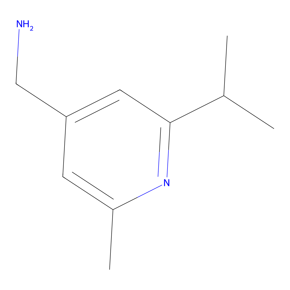 (2-Methyl-6-propan-2-yl-4-pyridinyl)methanamine molecular structure, CAS 2079925-86-1