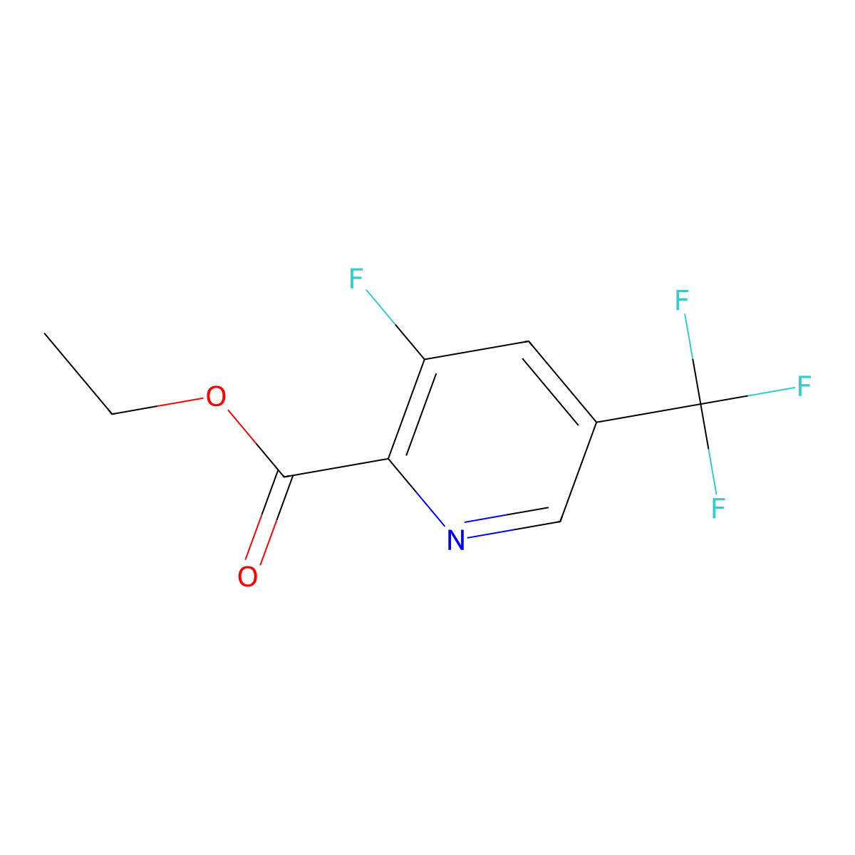 Ethyl 3-Fluoro-5-(trifluoromethyl)pyridine-2-carboxylate molecular structure, CAS 207994-07-8