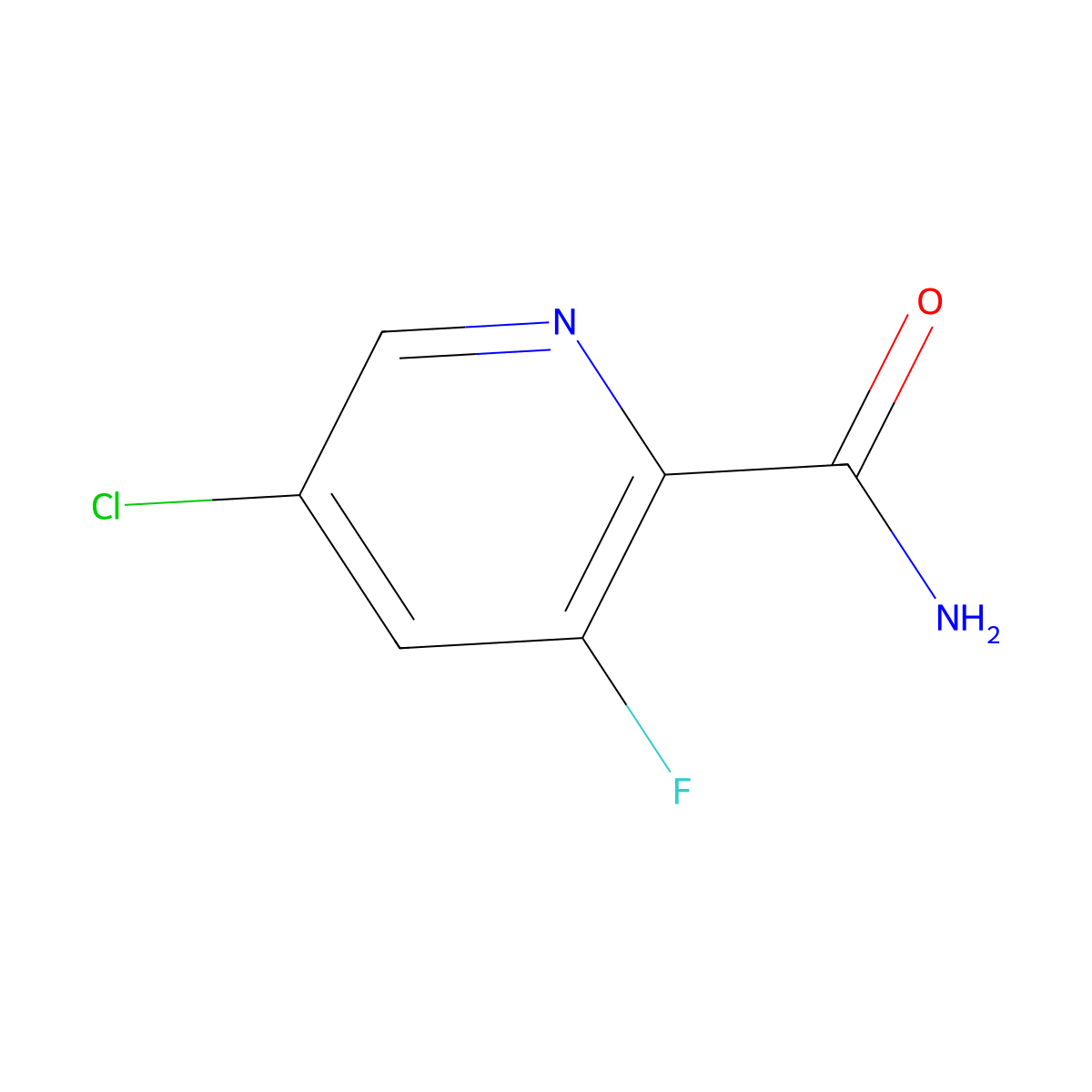 5-Chloro-3-fluoropicolinamide molecular structure, CAS 207994-10-3