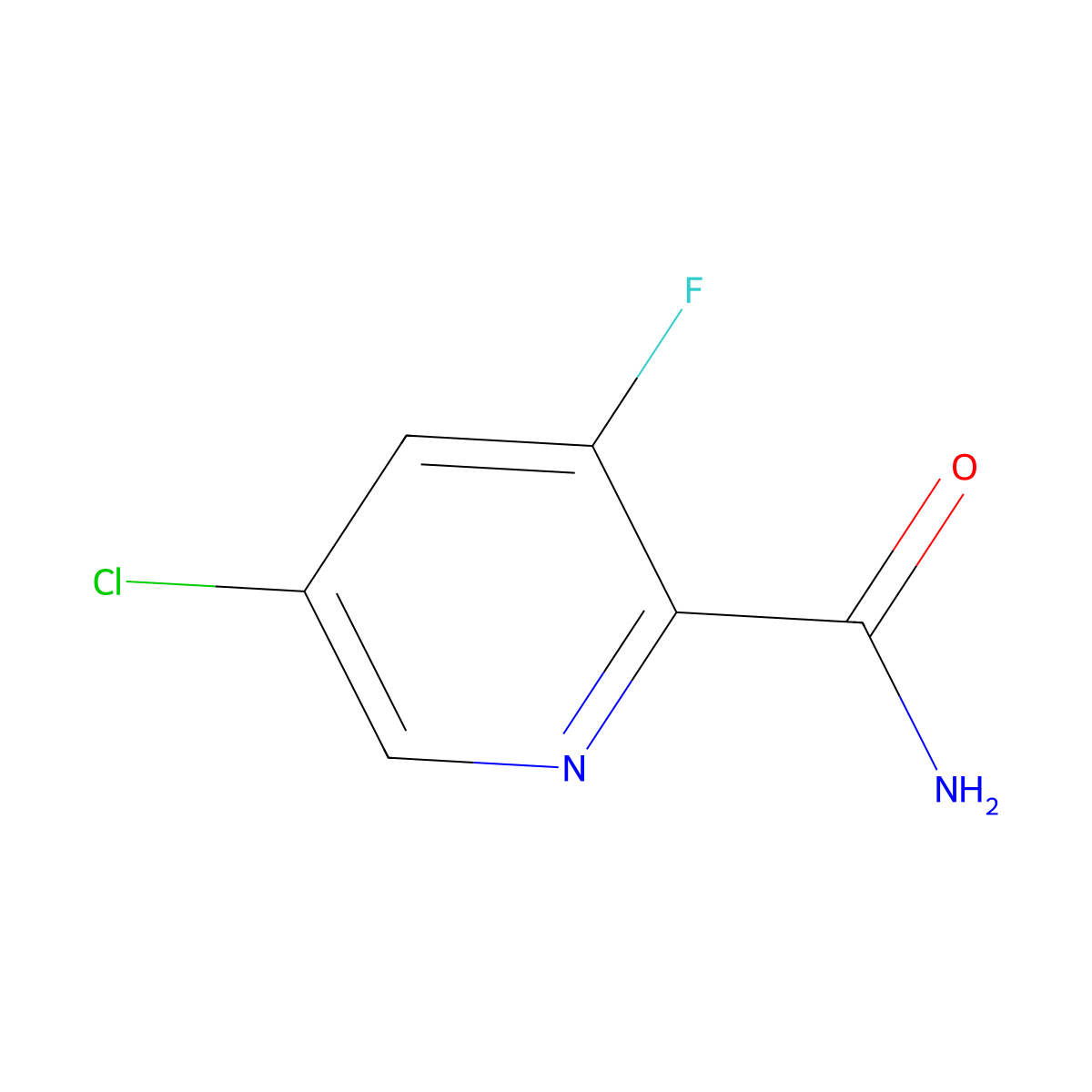 5-Chloro-3-fluoropicolinamide molecular structure, CAS 207994-10-3