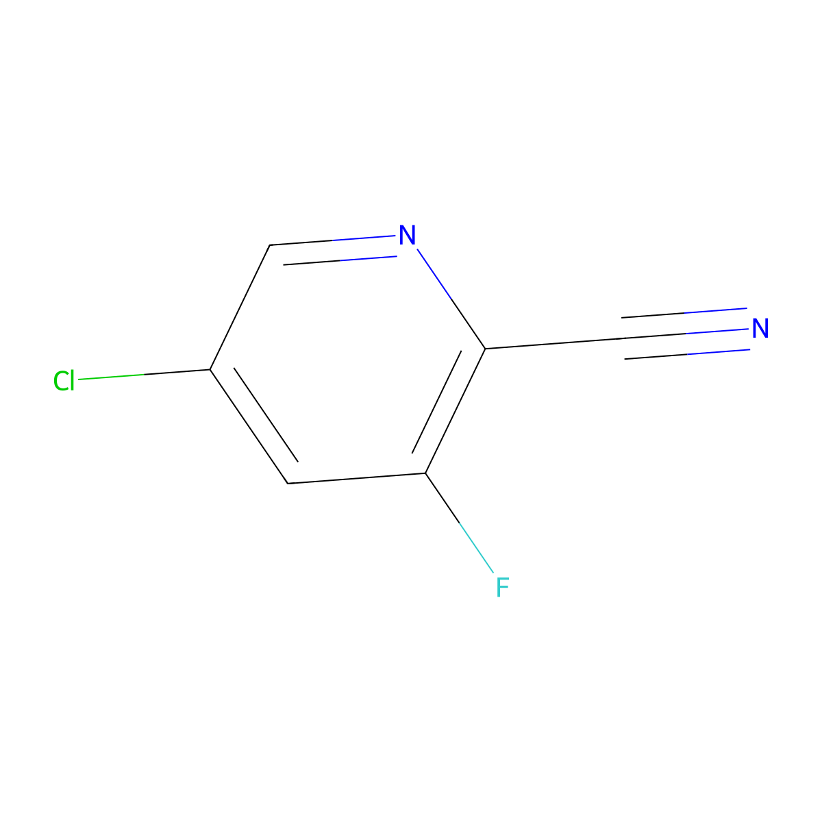 5-Chloro-3-fluoropyridine-2-carbonitrile molecular structure, CAS 207994-11-4