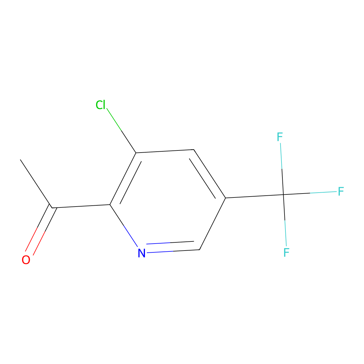 1-(3-Chloro-5-trifluoromethyl-pyridin-2-yl)-ethanone molecular structure, CAS 207994-12-5