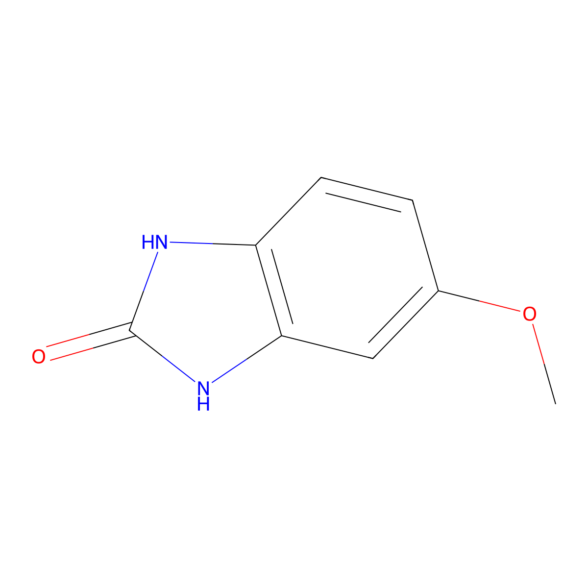 1,3-Dihydro-5-methoxy-2H-benzimidazol-2-one molecular structure, CAS 208-75-3