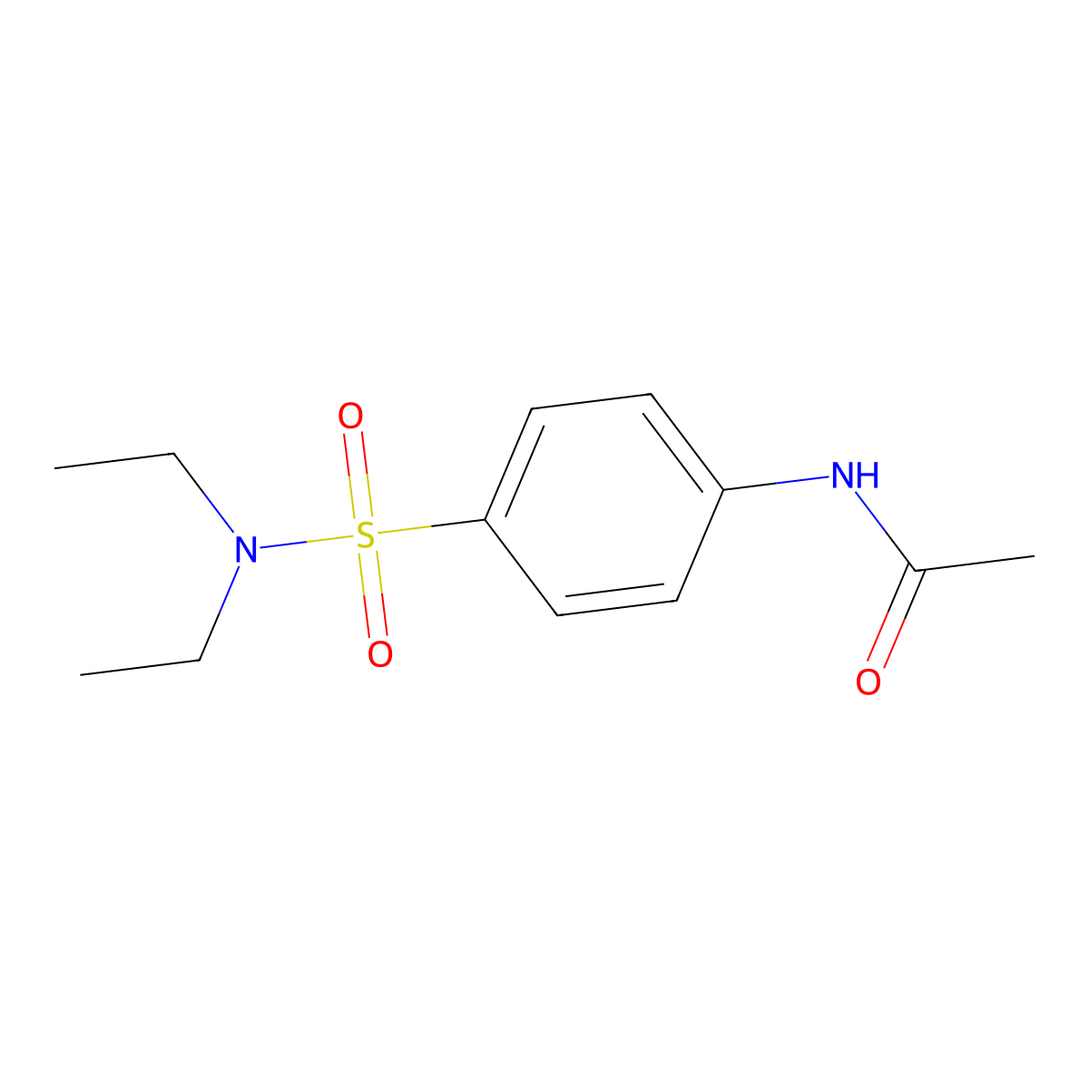 N4-Acetyl-N'-diethylsulfanilamide molecular structure, CAS 2080-32-2