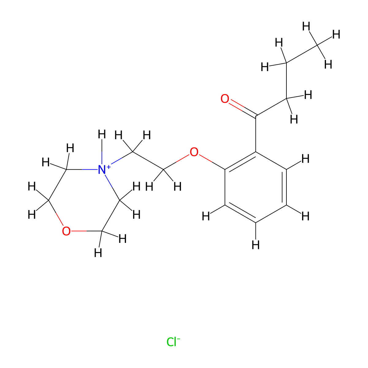 Butyrophenone, 2'-(2-morpholinoethoxy)-, hydrochloride molecular structure, CAS 20800-06-0
