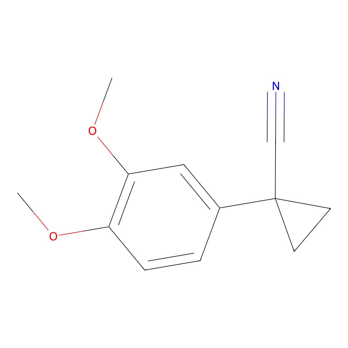 1-(3,4-Dimethoxyphenyl)cyclopropanecarbonitrile molecular structure, CAS 20802-15-7