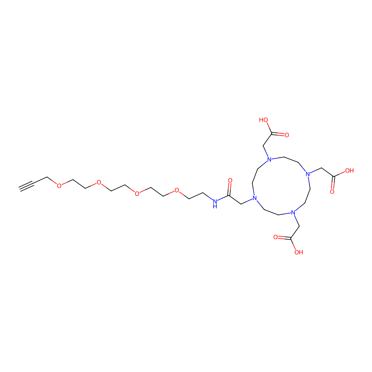 DOTA-PEG4-alkyne molecular structure, CAS 2080307-47-5