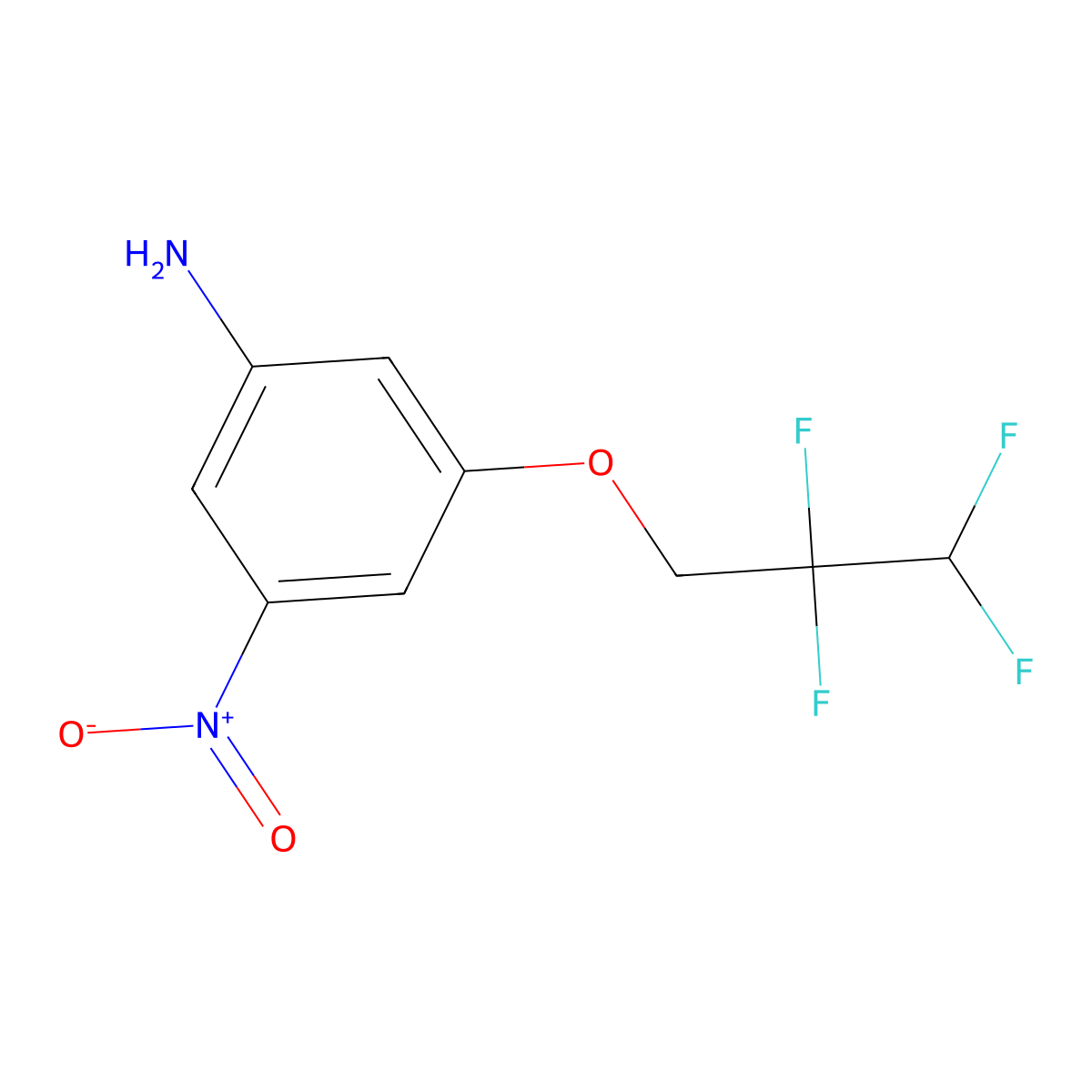 3-Nitro-5-(2,2,3,3-tetrafluoropropoxy)aniline molecular structure, CAS 208038-84-0
