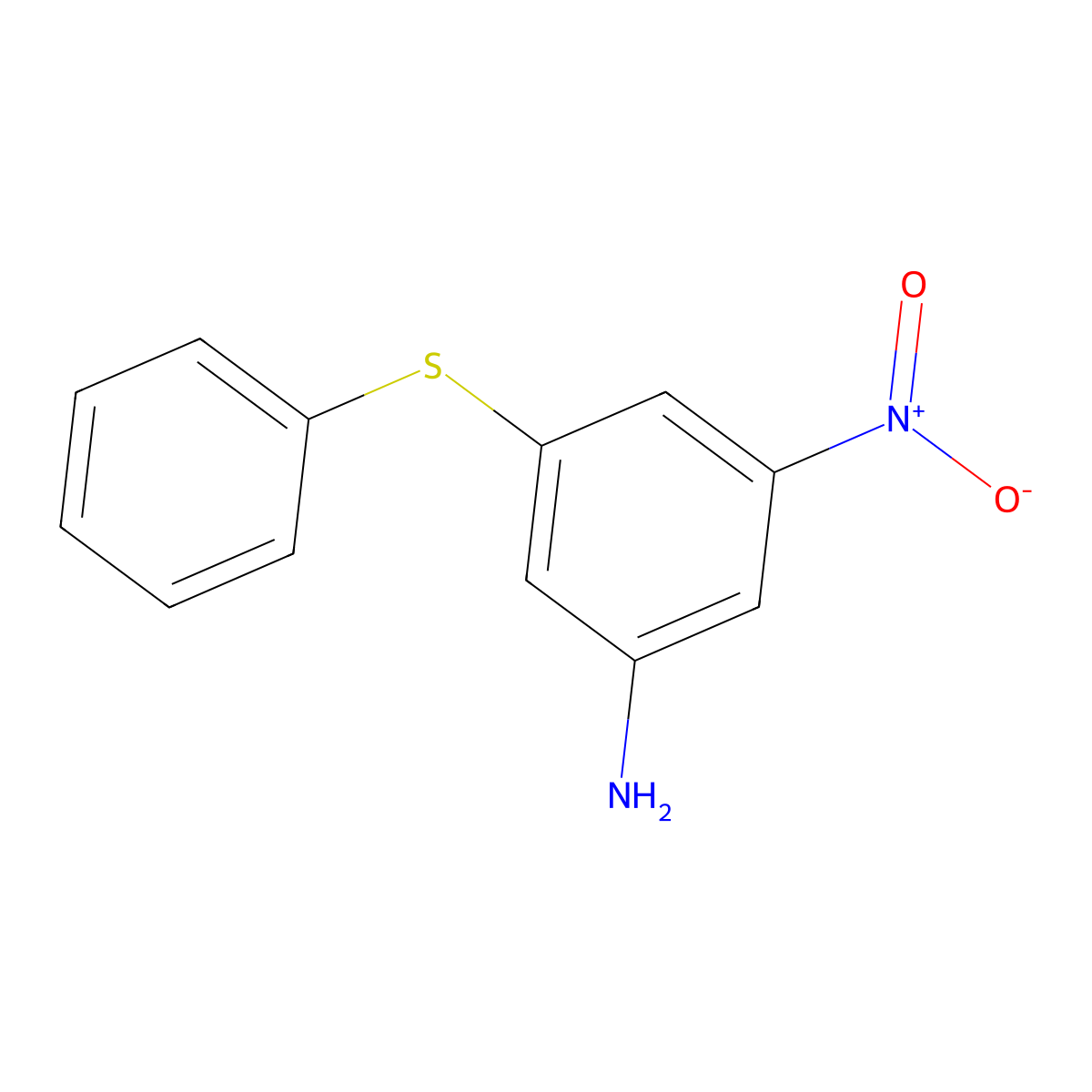 3-Nitro-5-(phenylsulfanyl)aniline molecular structure, CAS 208038-89-5