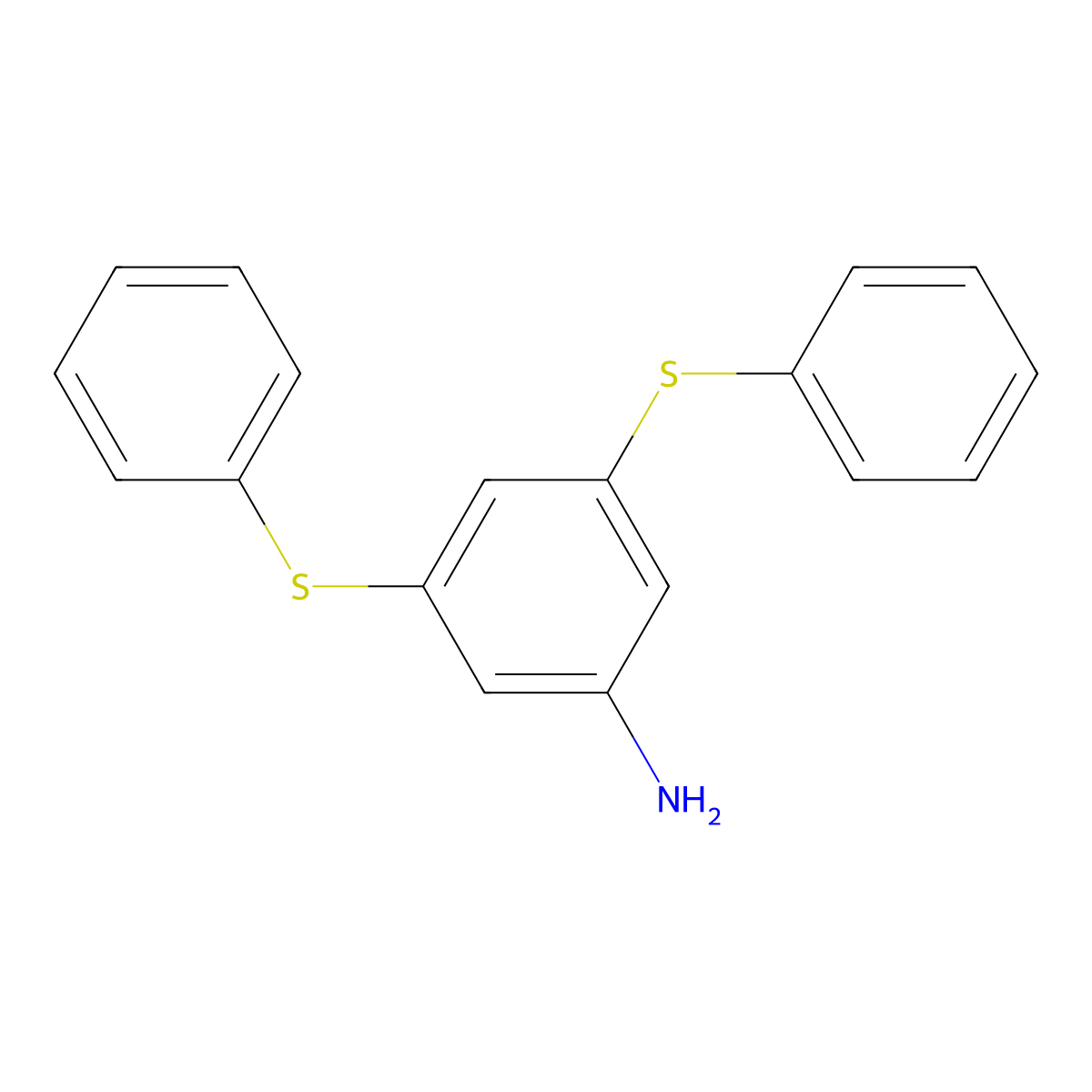 3,5-Bis(phenylsulfanyl)aniline molecular structure, CAS 208038-92-0