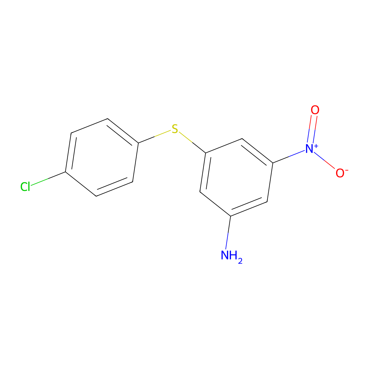 3-[(4-Chlorophenyl)sulfanyl]-5-nitroaniline molecular structure, CAS 208038-97-5