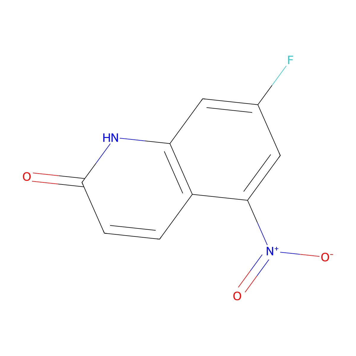 7-Fluoro-5-nitroquinolin-2(1H)-one molecular structure, CAS 2080382-57-4