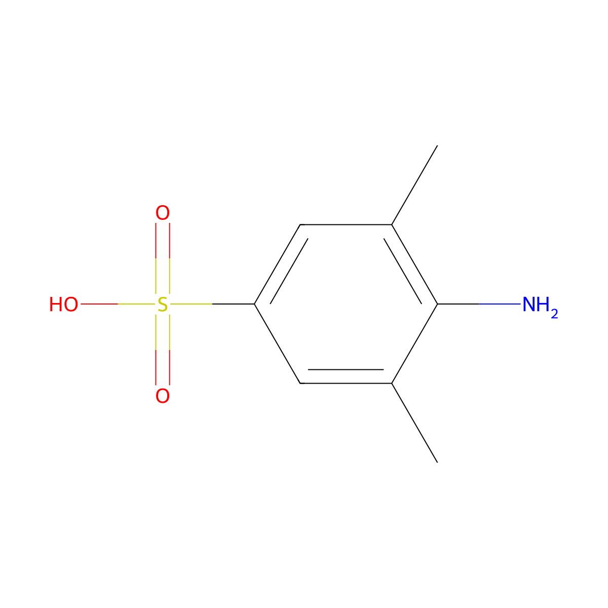 4-Amino-3,5-dimethylbenzene-1-sulfonic acid molecular structure, CAS 20804-27-7