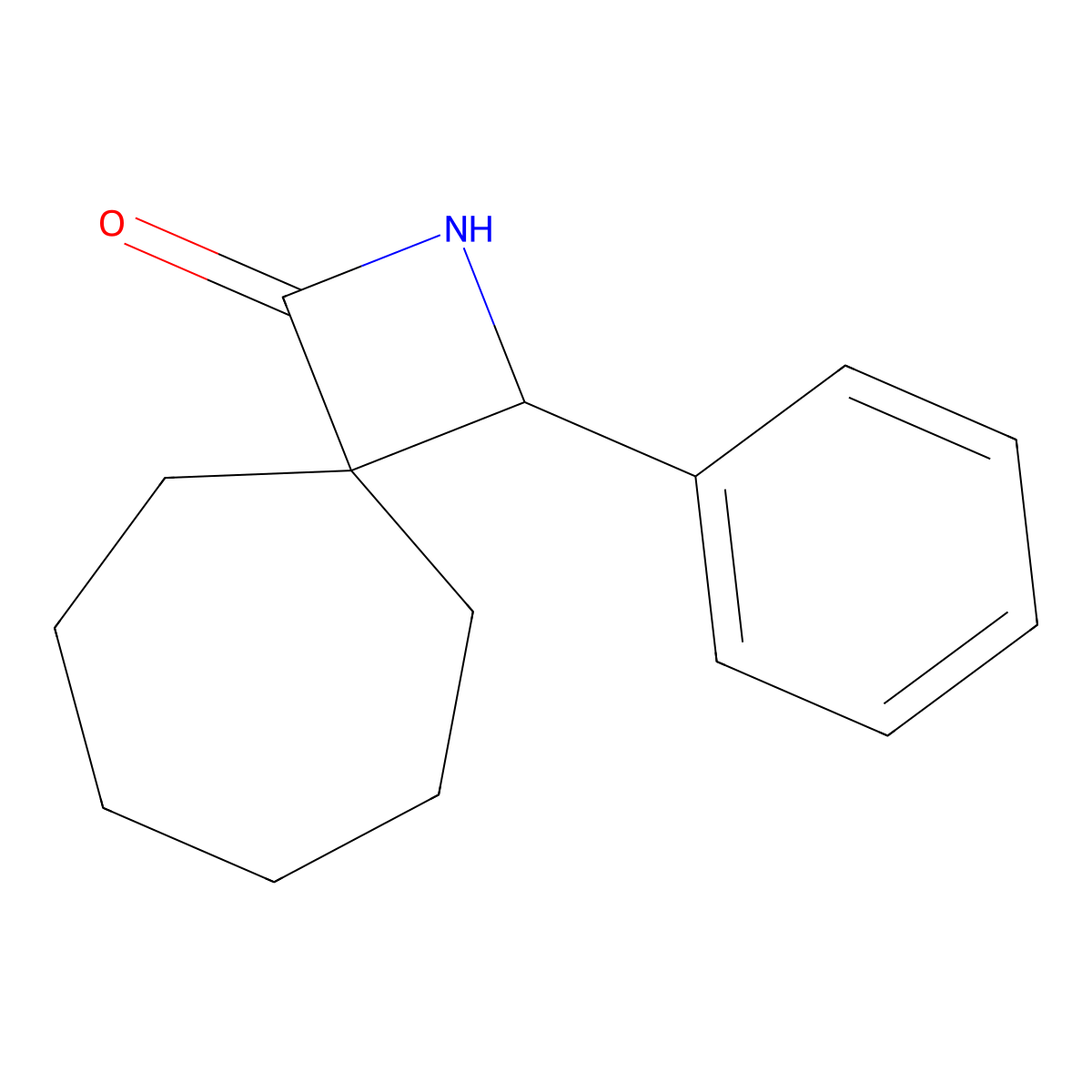 3-Phenyl-2-azaspiro[3.6]decan-1-one molecular structure, CAS 2080412-62-8