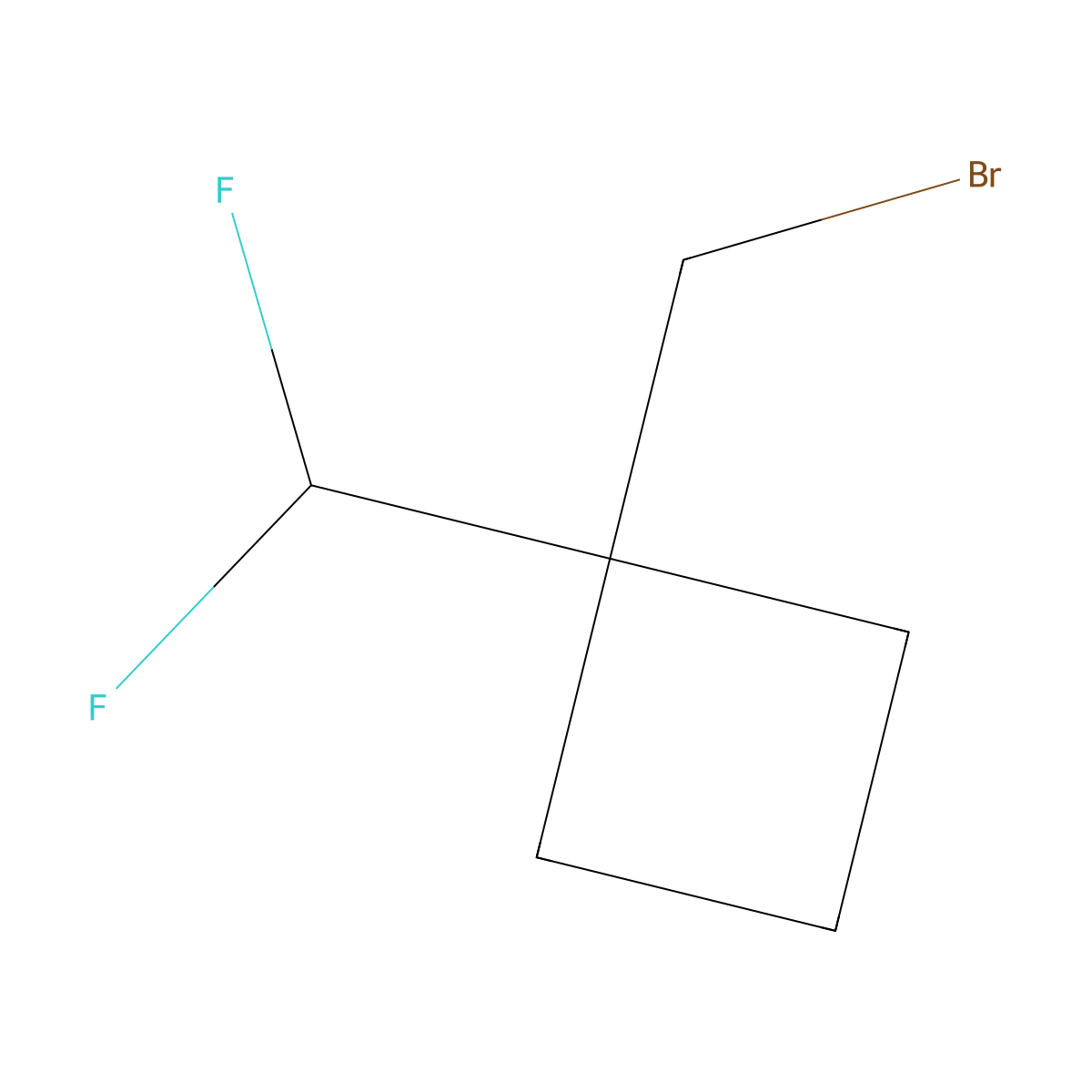 1-(Bromomethyl)-1-(difluoromethyl)cyclobutane molecular structure, CAS 2080412-63-9