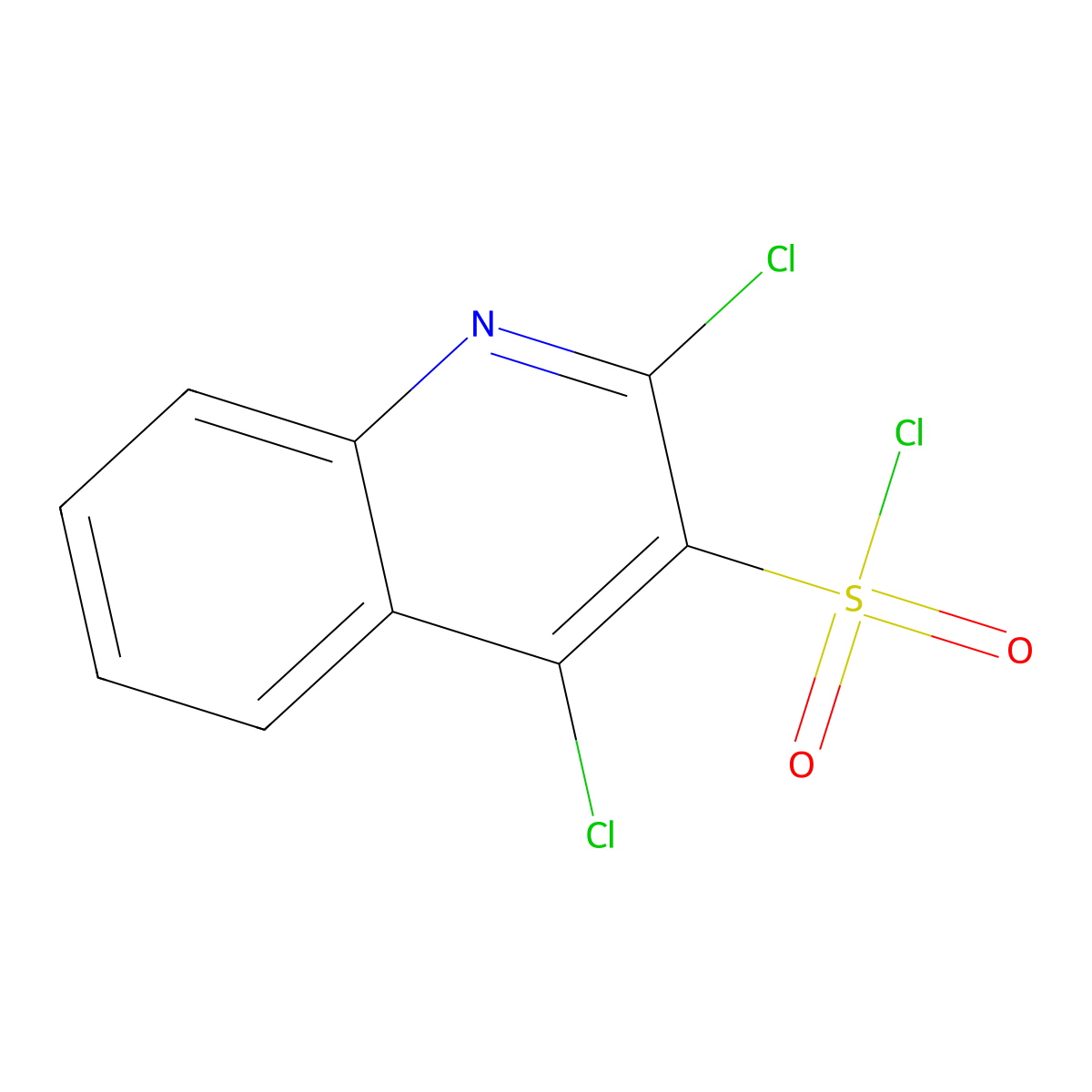 2,4-Dichloroquinoline-3-sulfonyl chloride molecular structure, CAS 2080412-68-4