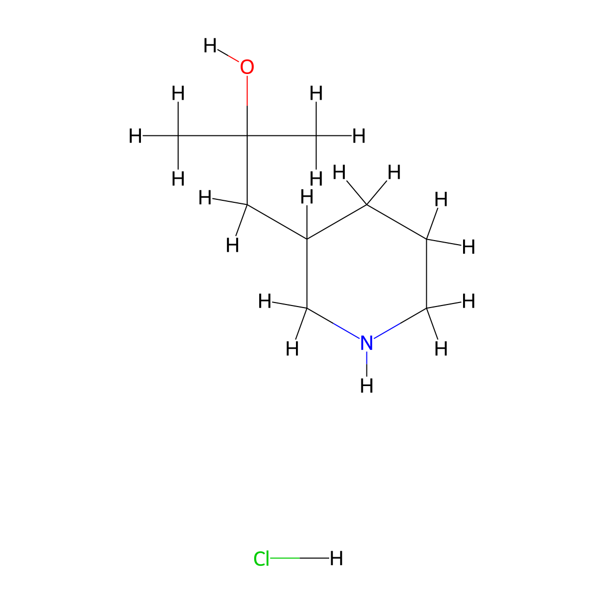 2-Methyl-1-(piperidin-3-yl)propan-2-ol hydrochloride molecular structure, CAS 2080412-70-8